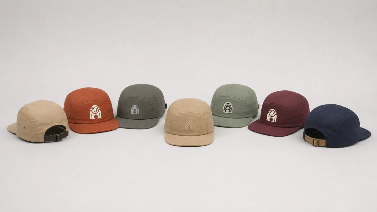 Custom 5-panel caps color collection