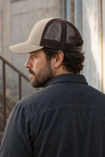 Custom trucker hats wearing reference 2