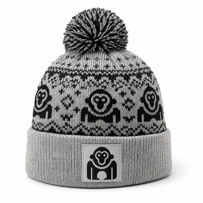 Marled pom beanie