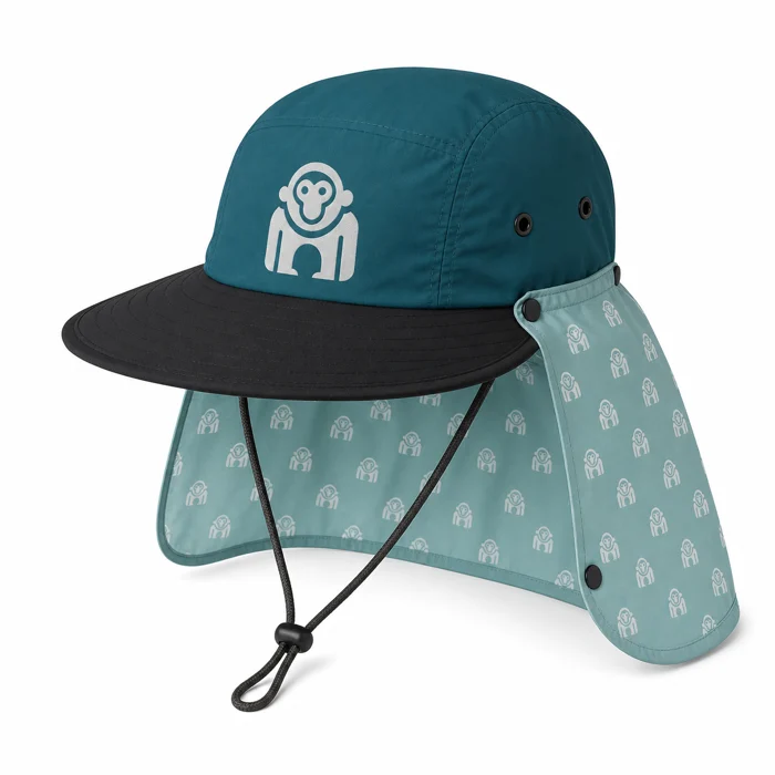 Teal sun cap